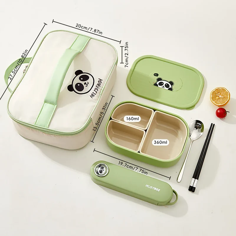 Ensemble Bento pour Enfant avec Sac Isotherme et Couverts