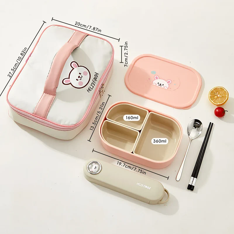 Ensemble Bento pour Enfant avec Sac Isotherme et Couverts