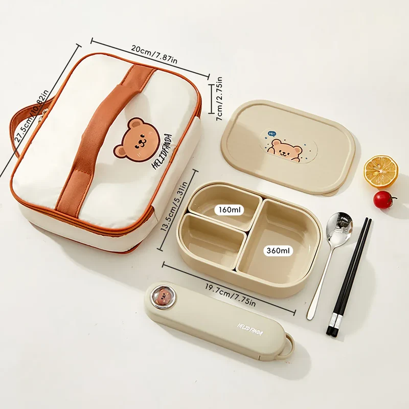 Ensemble Bento pour Enfant avec Sac Isotherme et Couverts