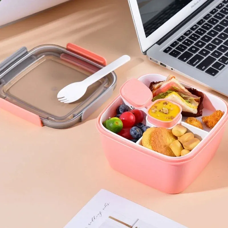 Bento à 2 Étages avec Compartiments Hermétiques - 1000 à 1500ml