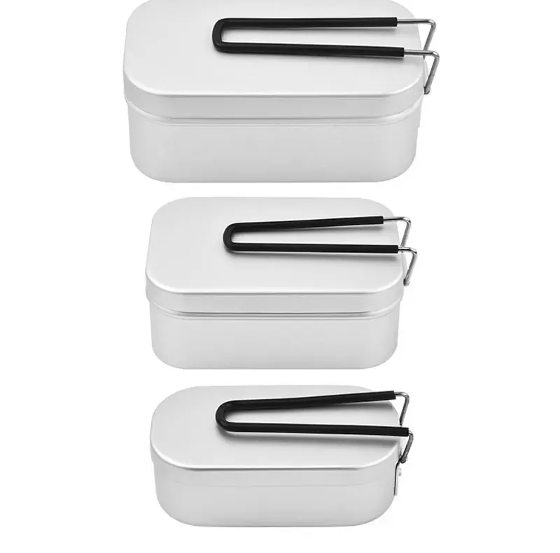 Bento Aluminium 2 Compartiments Pliables pour Camping et Pique-Nique