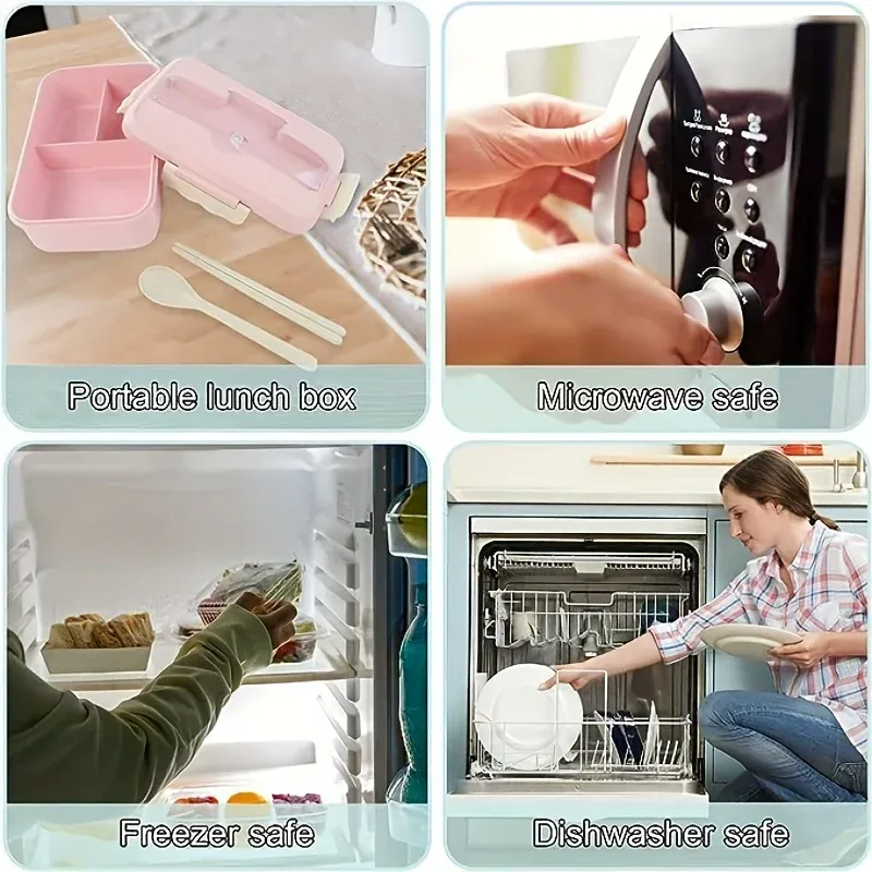 Bento Box Isotherme 2 Compartiments - Contenant Scellé Portable