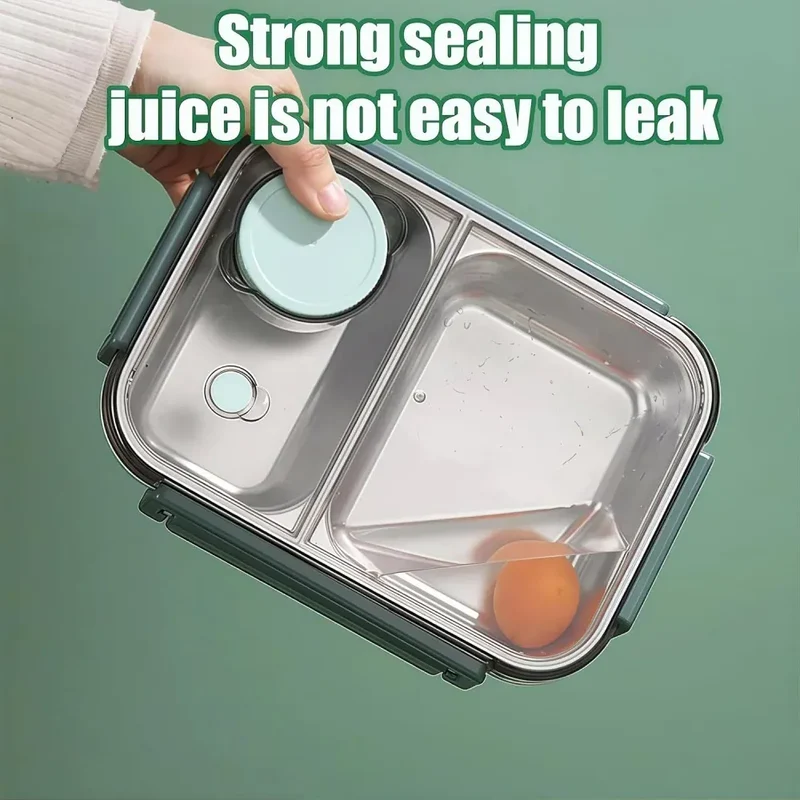 Lunchbox en Inox à 2/3 Compartiments Étanches 850ml