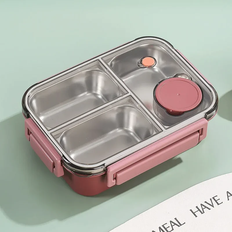Lunchbox en Inox à 2/3 Compartiments Étanches 850ml