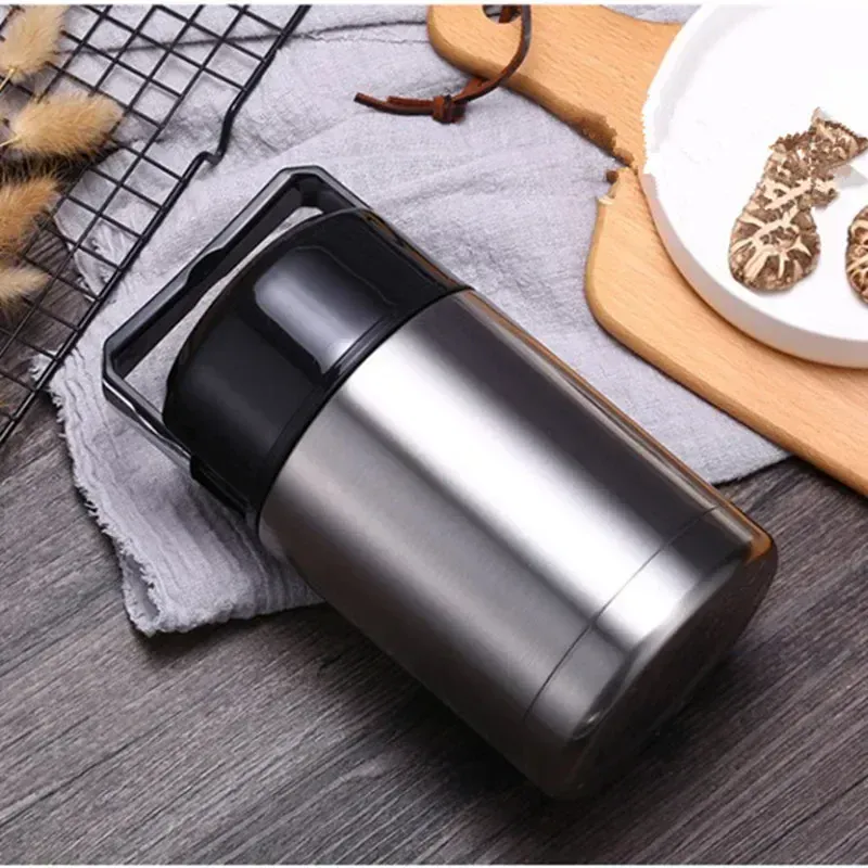 Thermos Alimentaire Inox — Isotherme 24h avec Pochette et Couverts