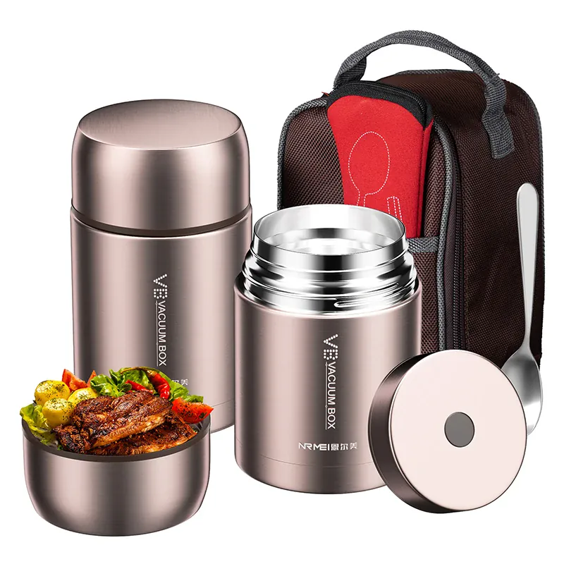 Thermos Alimentaire Isotherme Inox 316 - 16 h Chaud, 18 h Froid - 600 à 1200 ml