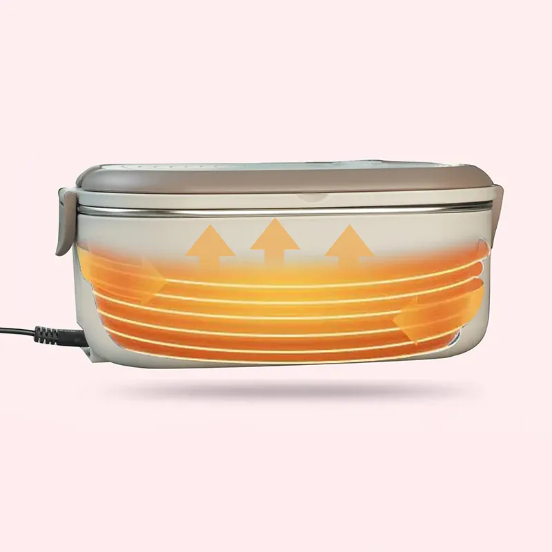Lunch Box Chauffante Inox 1L 220V 18W | Boîte Chauffante Électrique