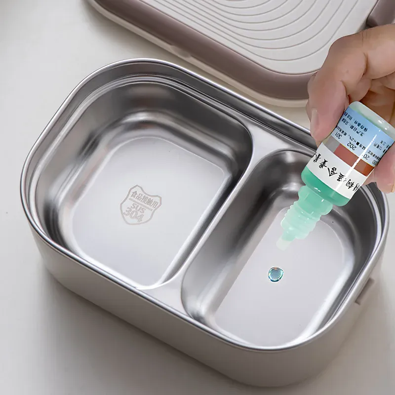 Lunch Box Chauffante Inox 1L 220V 18W | Boîte Chauffante Électrique
