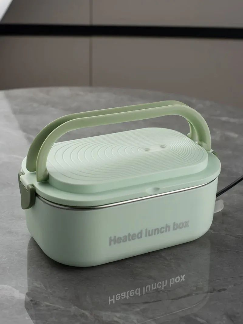 Lunch Box Chauffante Inox 1L 220V 18W | Boîte Chauffante Électrique