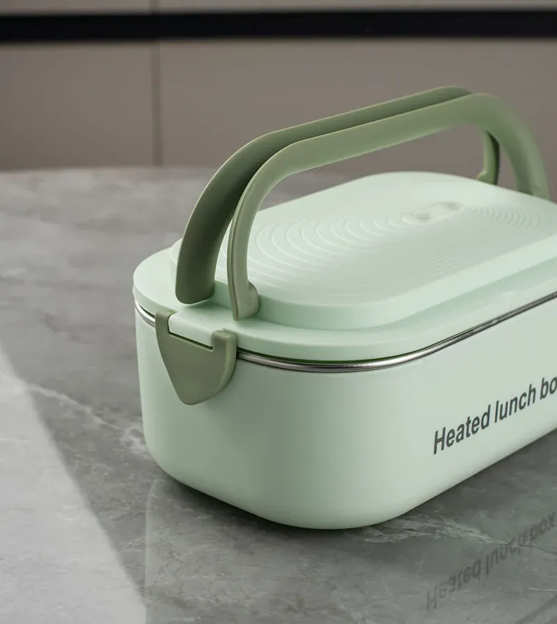 Lunch Box Chauffante Inox 1L 220V 18W | Boîte Chauffante Électrique