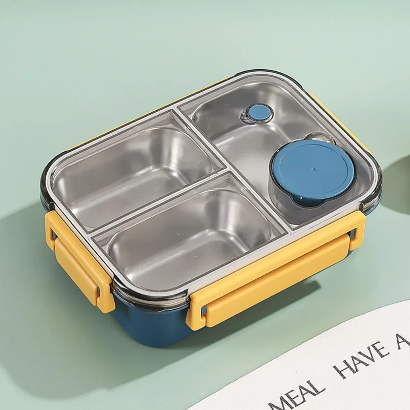 Lunch Box Inox 304 850 ml — 2 ou 3 Compartiments avec Pot à Soupe