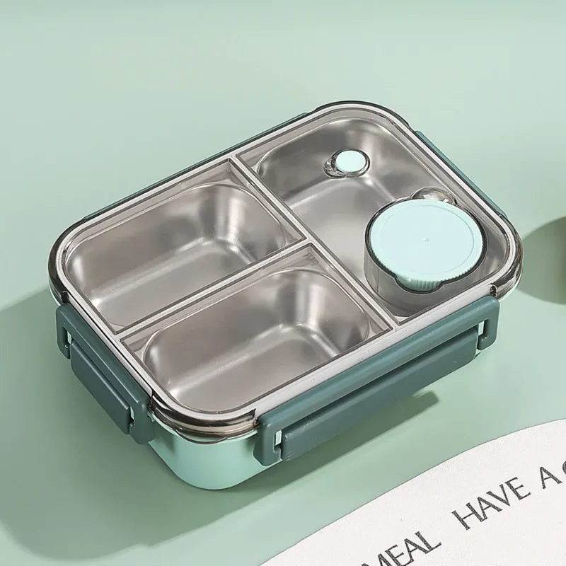 Lunch Box Inox 304 850 ml — 2 ou 3 Compartiments avec Pot à Soupe