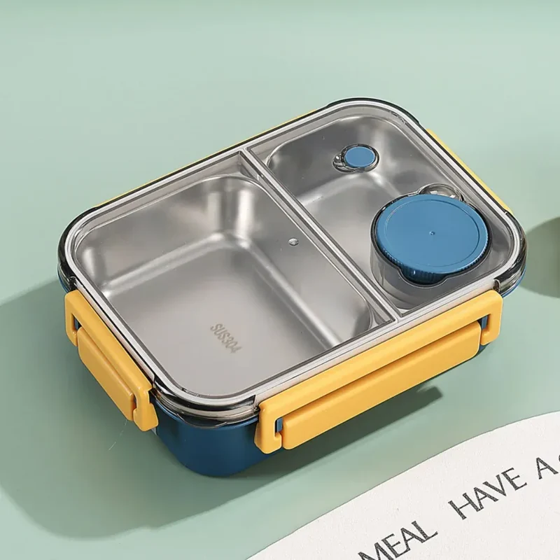 Lunch Box Inox 304 850 ml — 2 ou 3 Compartiments avec Pot à Soupe