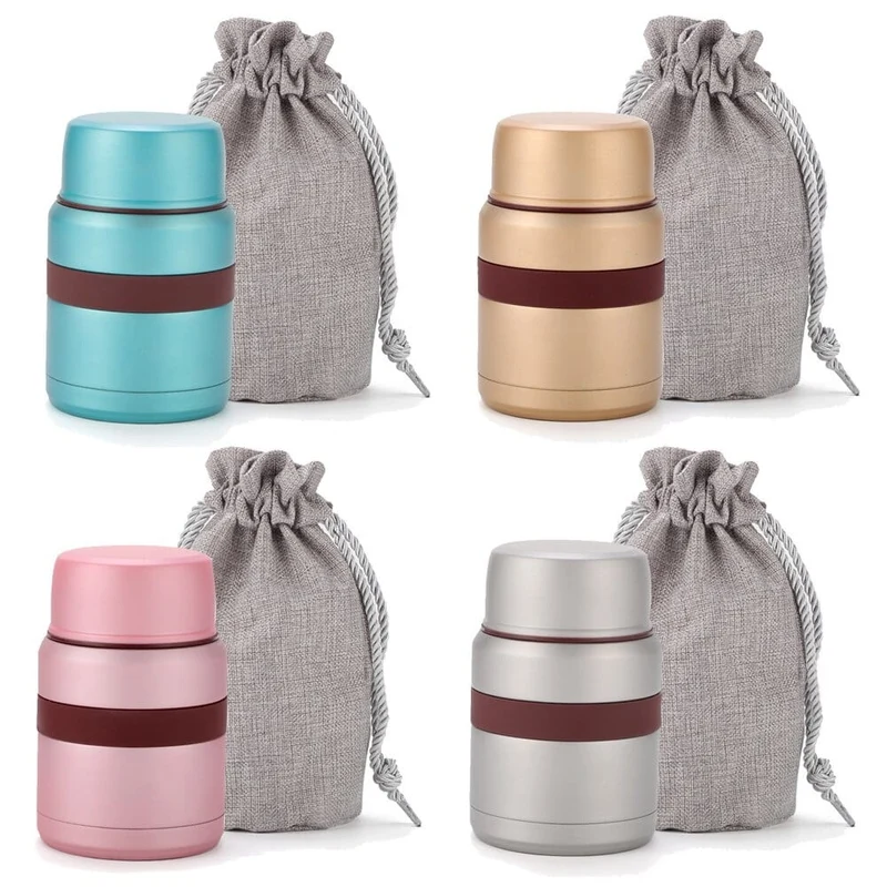 Thermos Alimentaire Isotherme 350ML500ML Inox avec Conteneurs