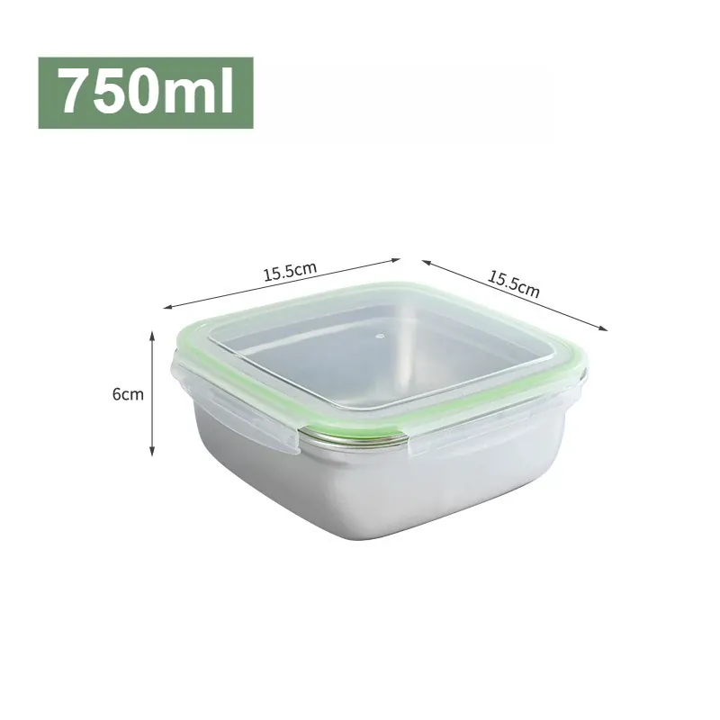 Boîtes Hermétiques en Inox - 400 à 1200ml - Lots de 1 à 3