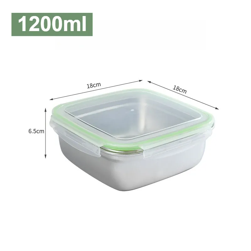 Boîtes Hermétiques en Inox - 400 à 1200ml - Lots de 1 à 3