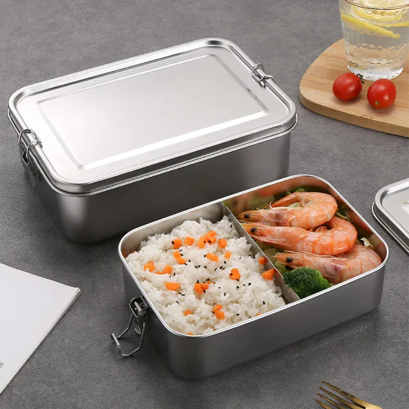 LunchBox Inox 850ml avec Compartiments Amovibles