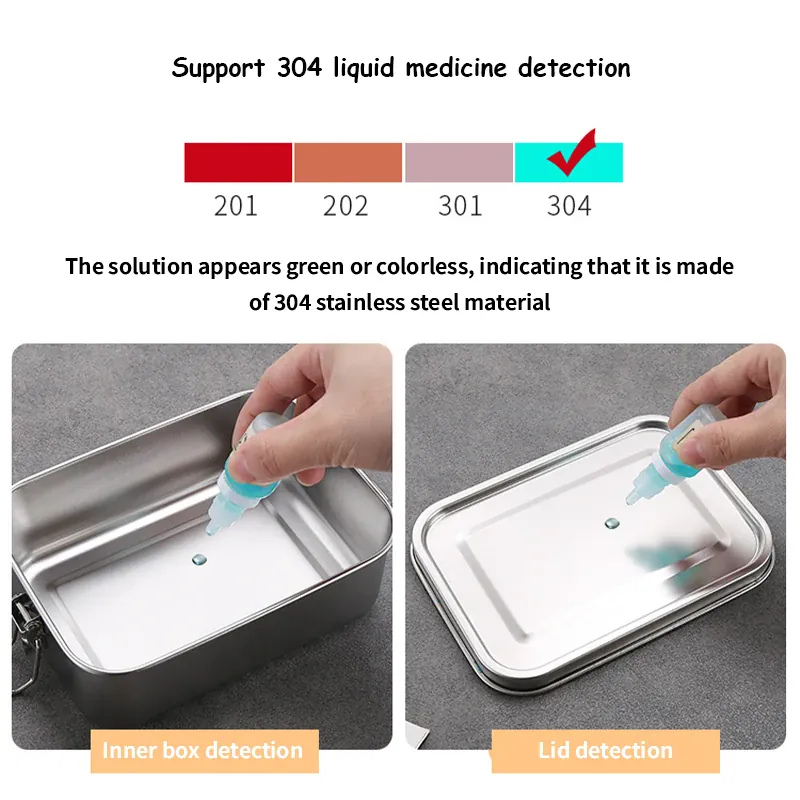 LunchBox Inox 850ml avec Compartiments Amovibles
