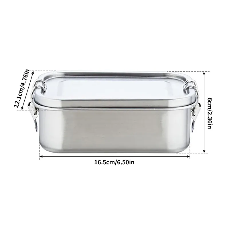 LunchBox Inox 850ml avec Compartiments Amovibles