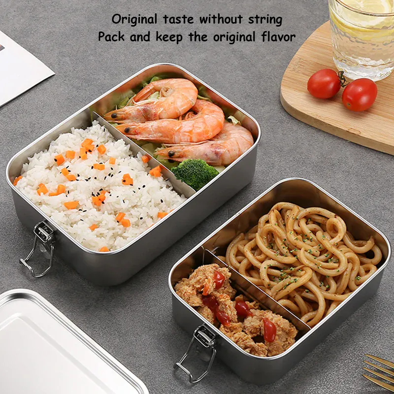 LunchBox Inox 850ml avec Compartiments Amovibles