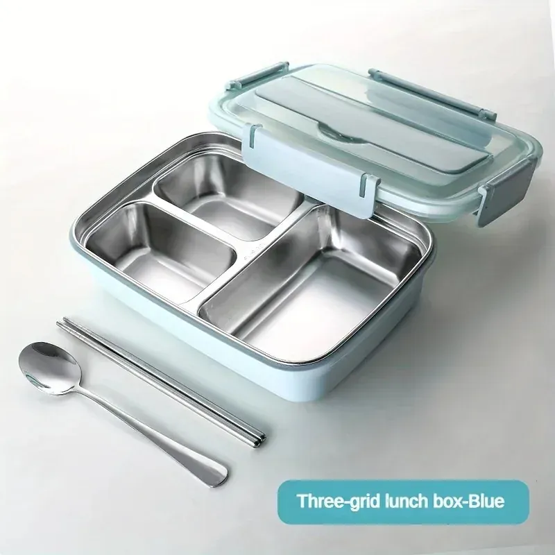 Bento Inox 3 Compartiments | Boîte Durable et Étanche 1,2L