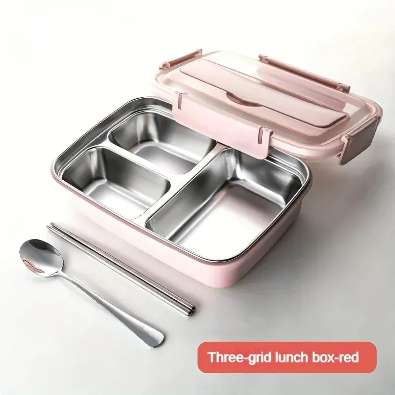 Bento Inox 3 Compartiments | Boîte Durable et Étanche 1,2L