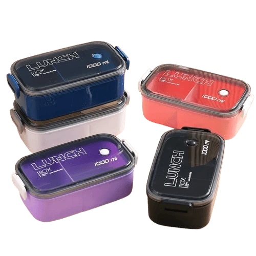 Lunch Box Hermétique 1000ml Plastique Résistant au Micro-ondes