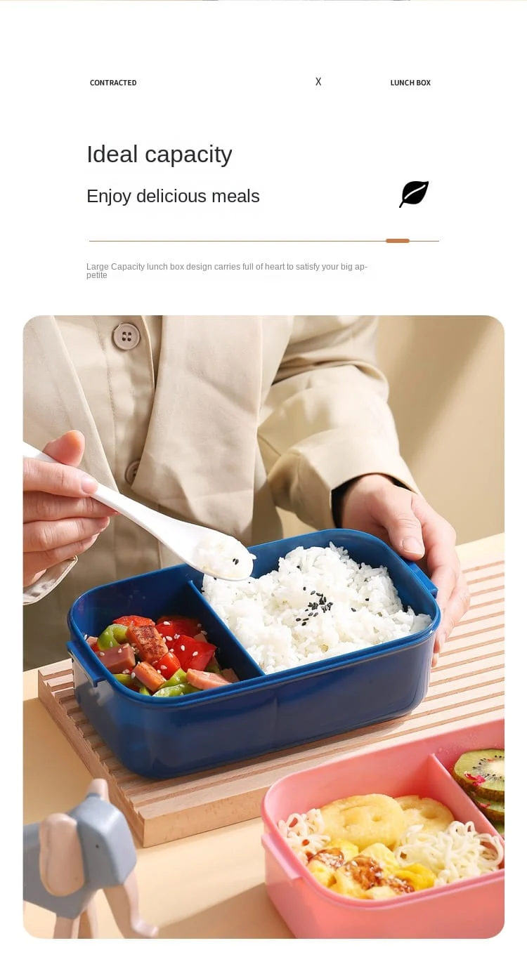 Lunch Box Hermétique 1000ml Plastique Résistant au Micro-ondes