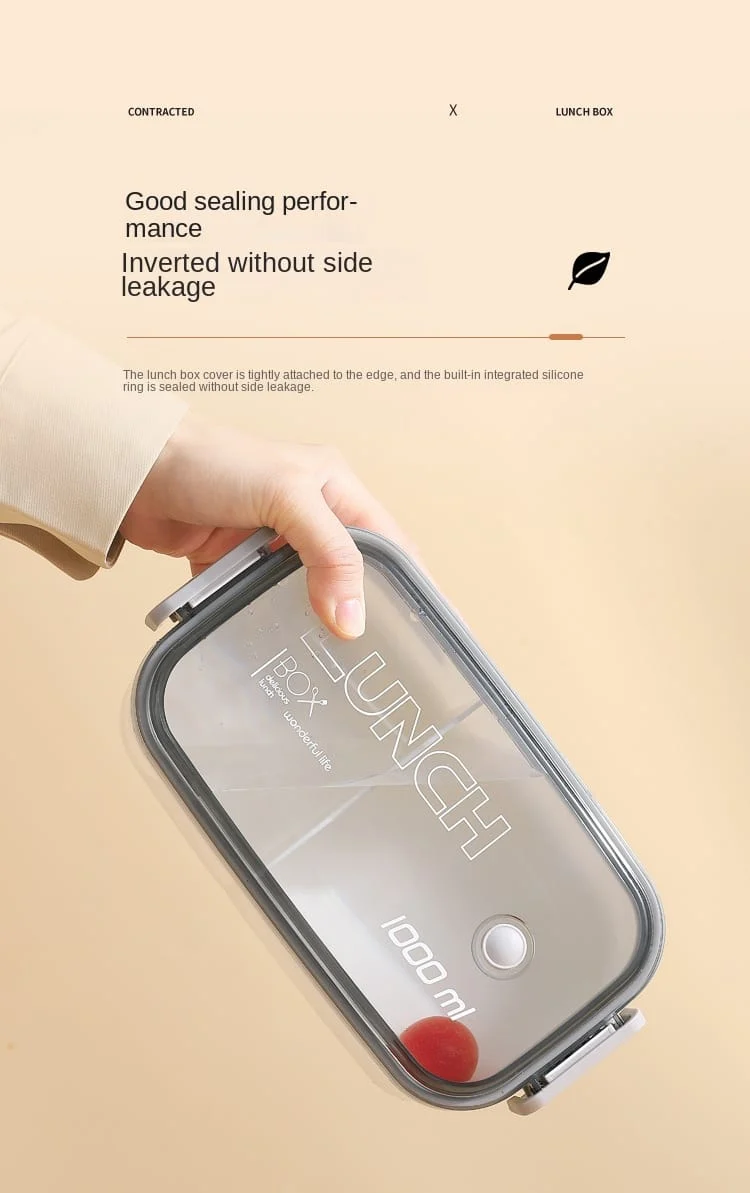 Lunch Box Hermétique 1000ml Plastique Résistant au Micro-ondes
