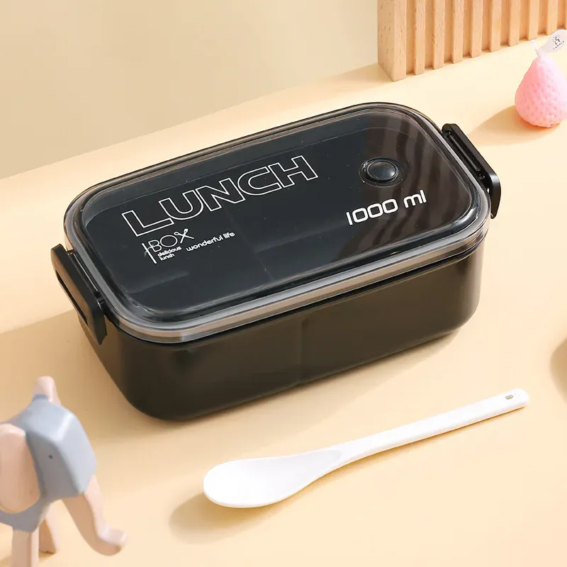 Lunch Box Hermétique 1000ml Plastique Résistant au Micro-ondes