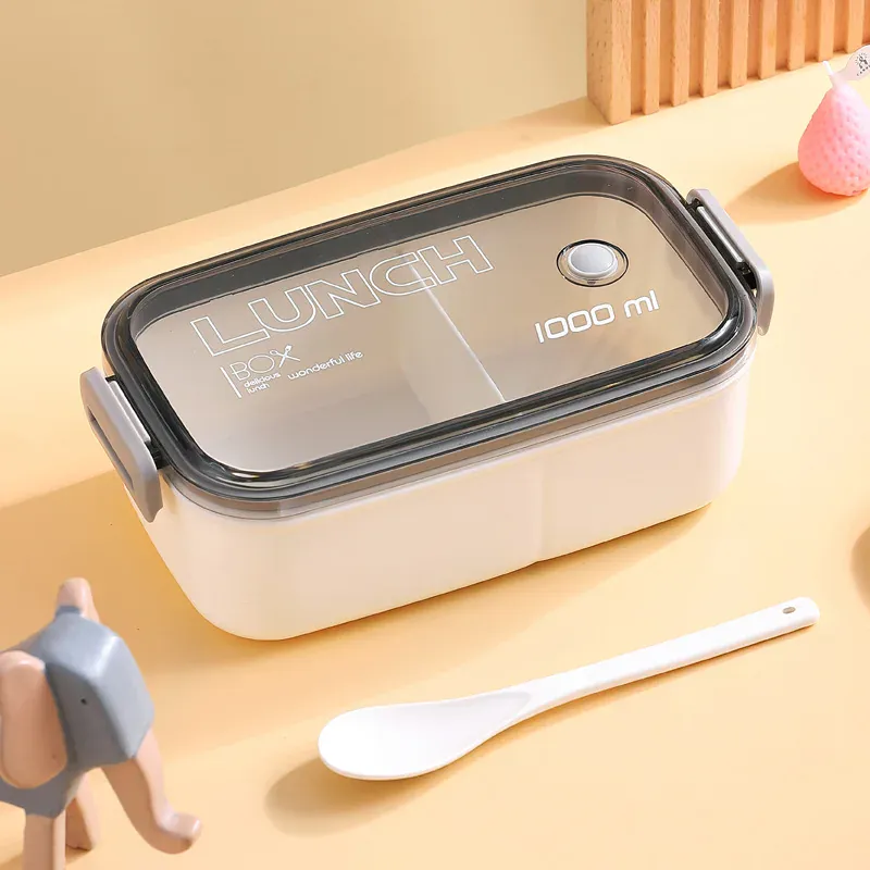 Lunch Box Hermétique 1000ml Plastique Résistant au Micro-ondes