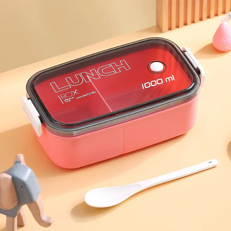 Lunch Box Hermétique 1000ml Plastique Résistant au Micro-ondes