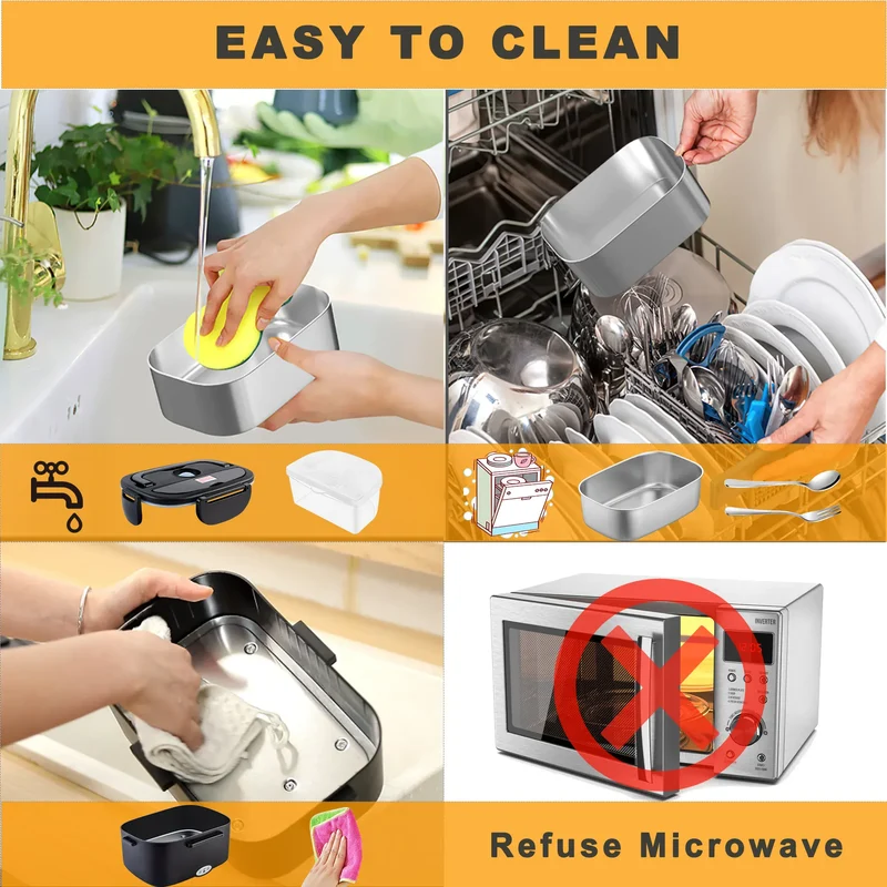 LunchBox Électrique Chauffante 80W - 1,5 à 2,5 litres