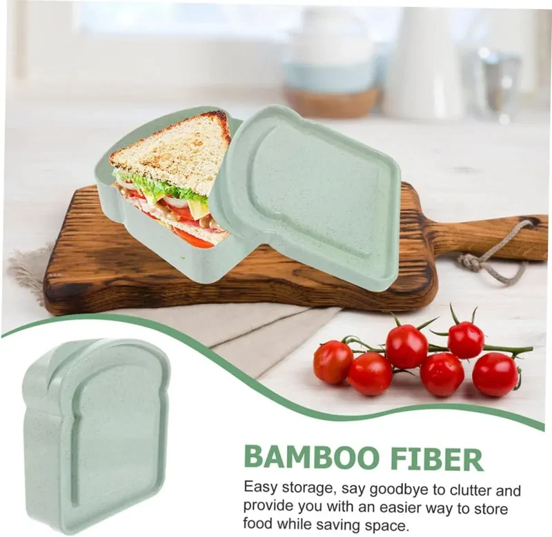Porte-Sandwich en Bambou | Boîte Hermétique Originale Polyvalente