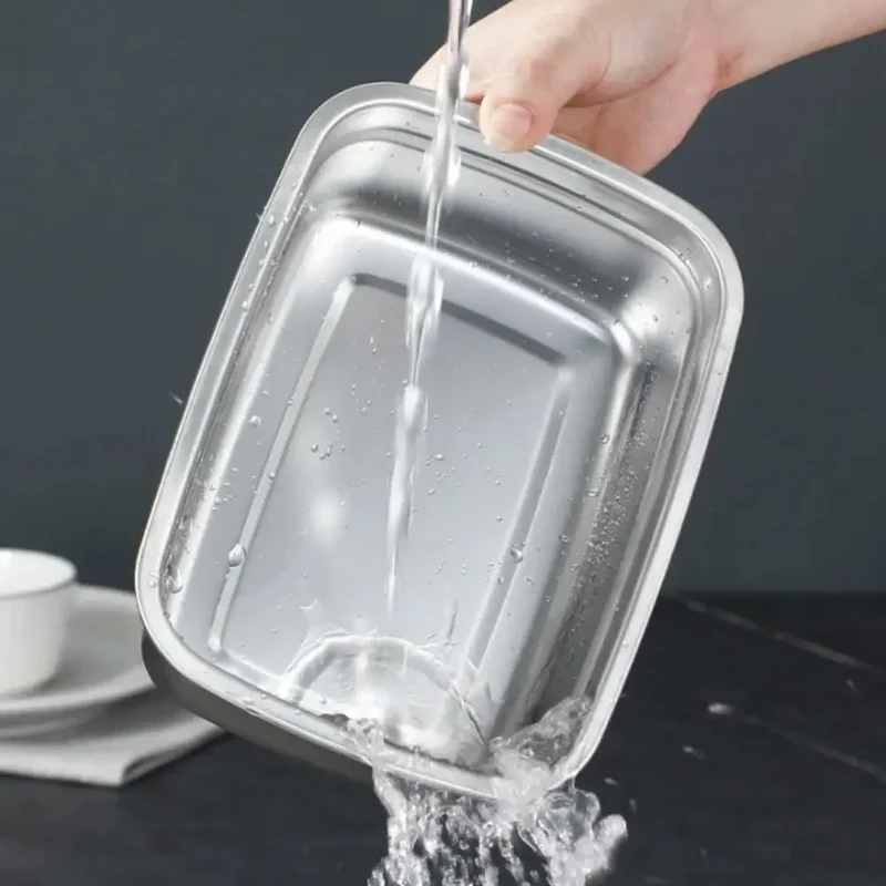 Lunch Box Inox 600 à 3200 ml avec Couvercle Hermétique