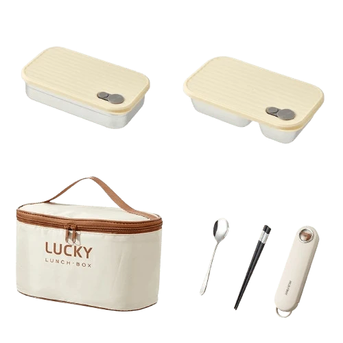 Ensemble Lunch Box Lucky - 700ml Étanche Anti-Fuite