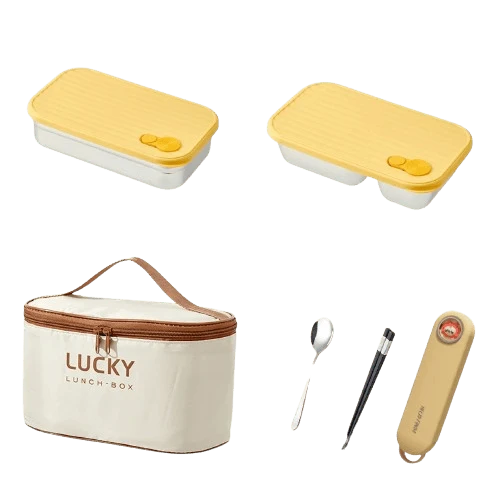 Ensemble Lunch Box Lucky - 700ml Étanche Anti-Fuite