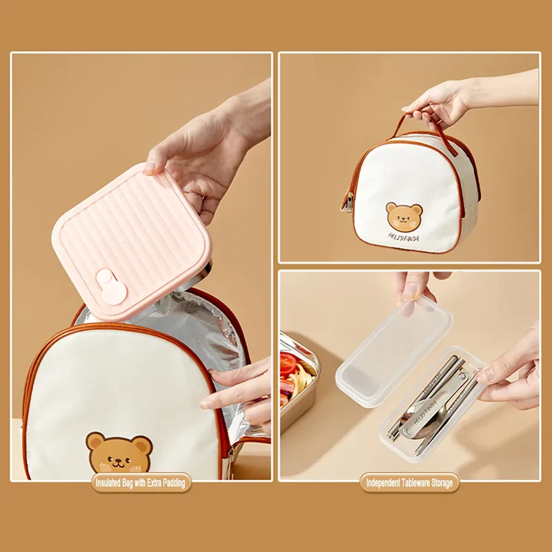 Ensemble Lunch Box Lucky - 700ml Étanche Anti-Fuite