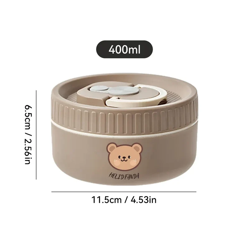Ensemble de 4 Lunchbox cylindriques isothermes pour enfants (2 litres)