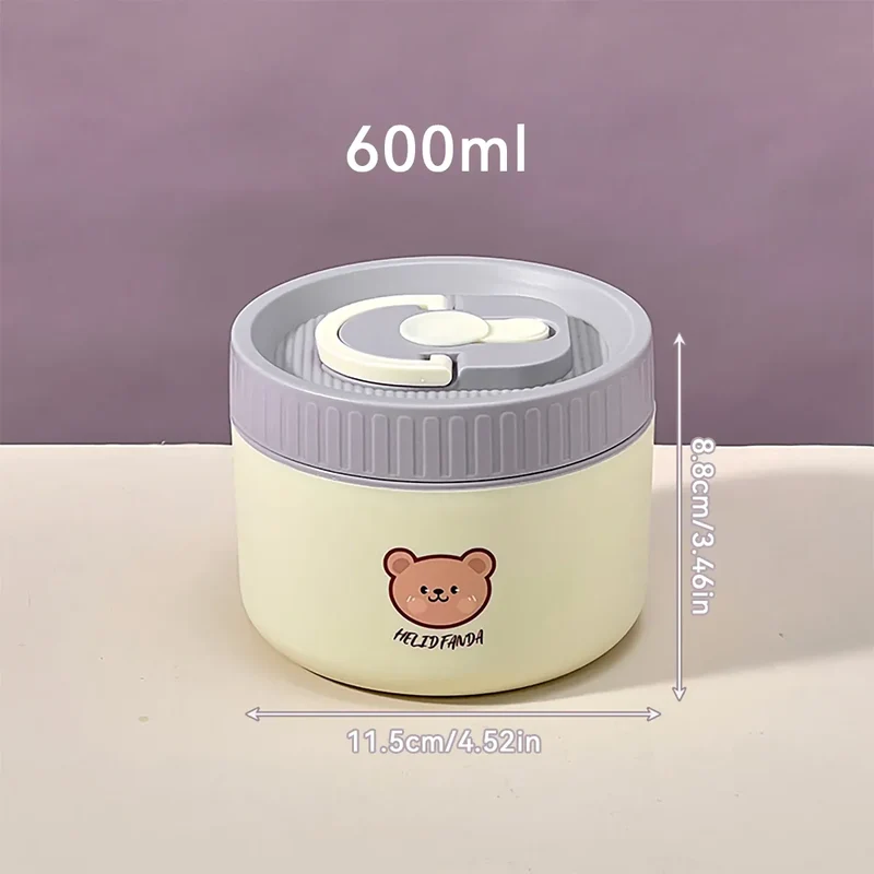 Ensemble de 4 Lunchbox cylindriques isothermes pour enfants (2 litres)