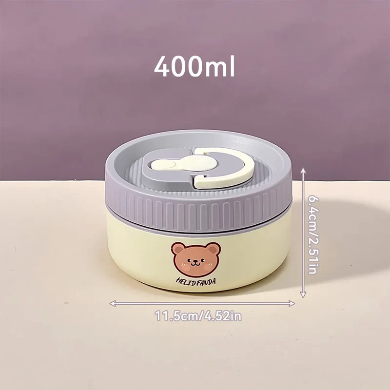 Ensemble de 4 Lunchbox cylindriques isothermes pour enfants (2 litres)
