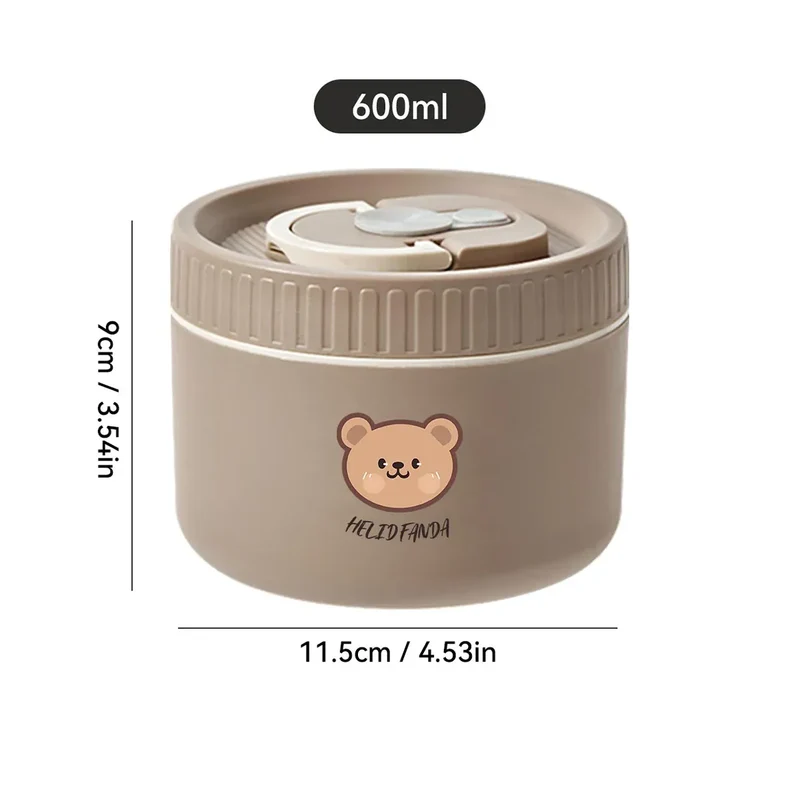 Ensemble de 4 Lunchbox cylindriques isothermes pour enfants (2 litres)