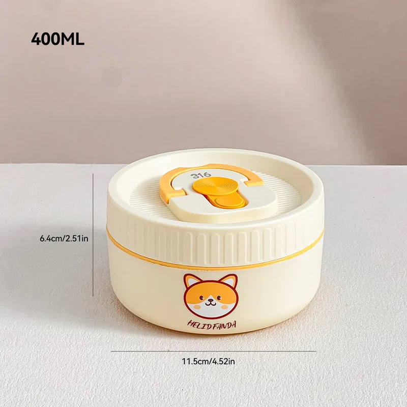 Ensemble de 4 Lunchbox cylindriques isothermes pour enfants (2 litres)