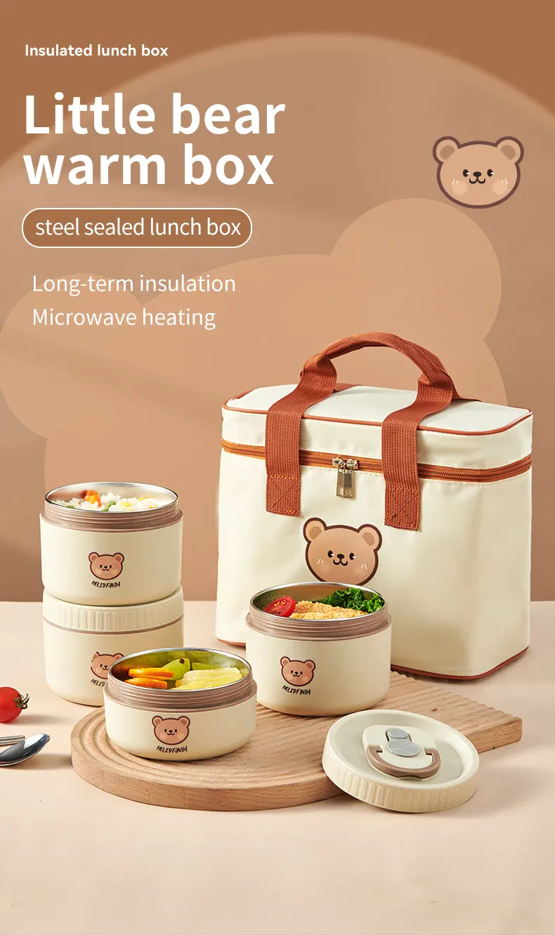 Lunchbox cylindrique isotherme 1,4 litre pour enfants