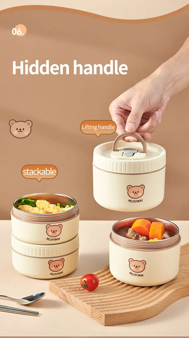 Lunchbox cylindrique isotherme 1,4 litre pour enfants