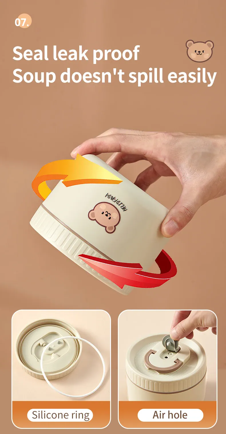 Lunchbox cylindrique isotherme 1,4 litre pour enfants