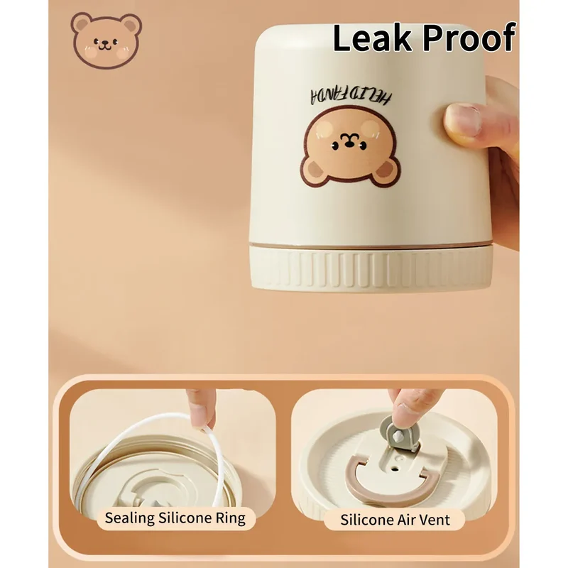 Ensemble de 2 Lunchbox cylindriques isothermes pour enfants (1 litre)