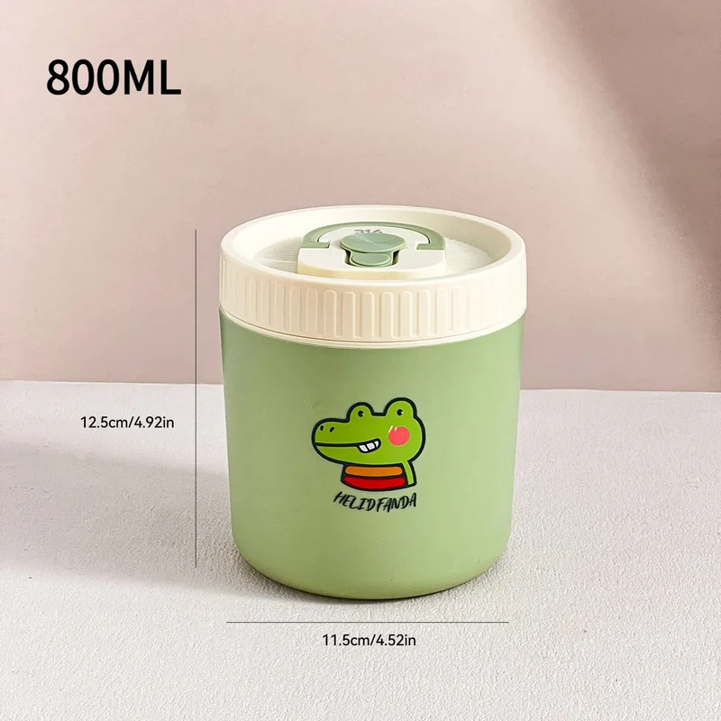 Ensemble de 2 Lunchbox cylindriques isothermes pour enfants (1 litre)