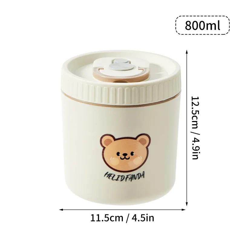 Ensemble de 2 Lunchbox cylindriques isothermes pour enfants (1 litre)