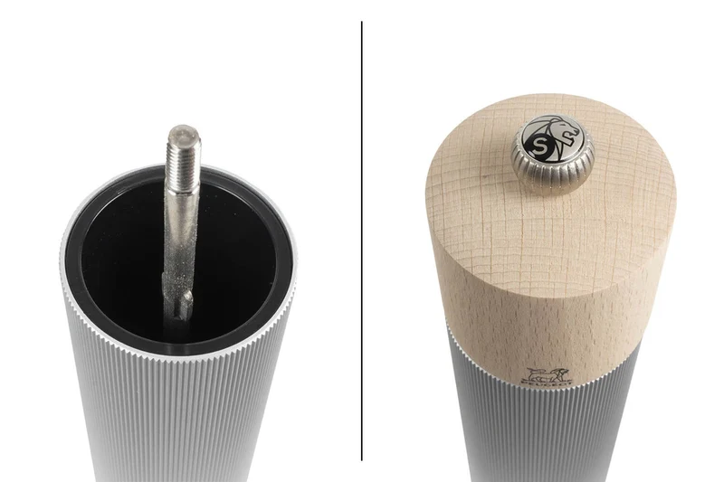 Moulin à sel sec manuel Peugeot Line Aluminium en bois et aluminum 22cm